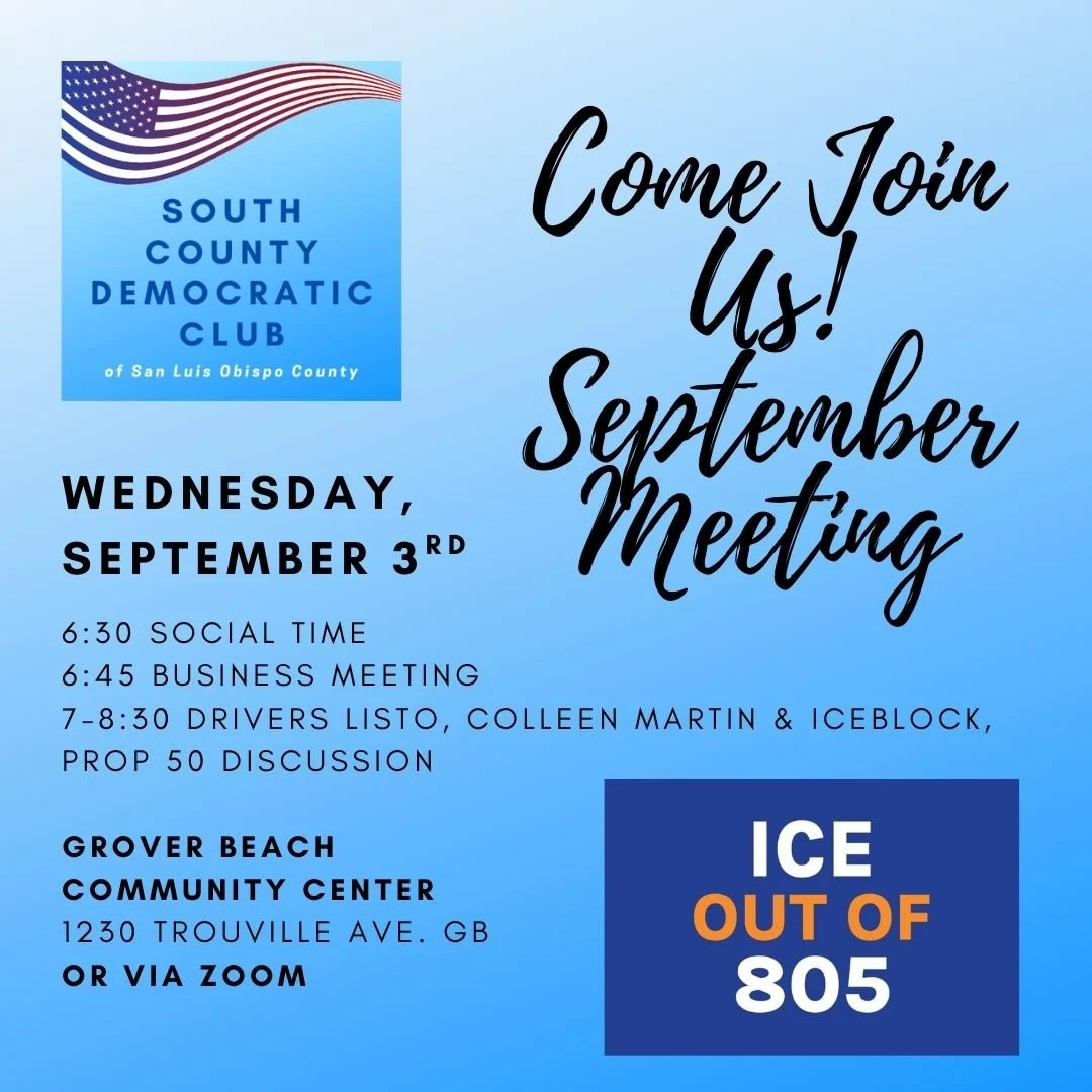 South County Democratic Club September Meeting
