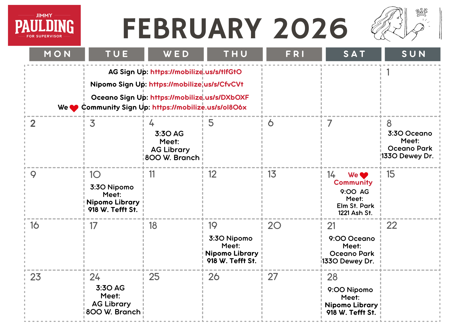 Canvass for Jimmy Paulding 