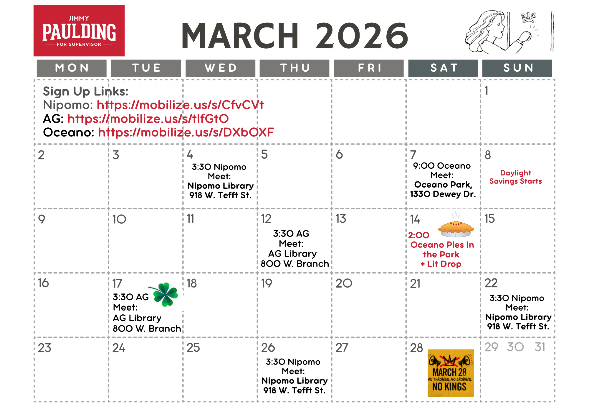 Canvass for Jimmy Paulding 