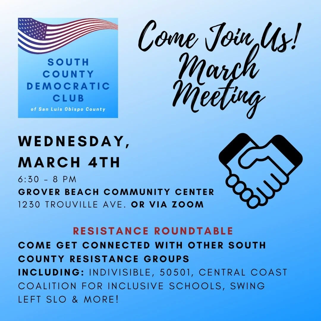 South County Democratic Club March Meeting