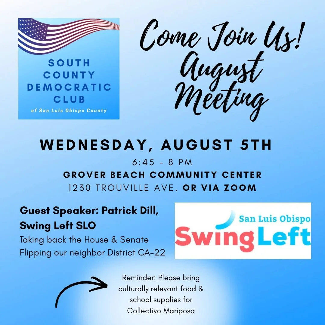 South County Democratic Club August Meeting