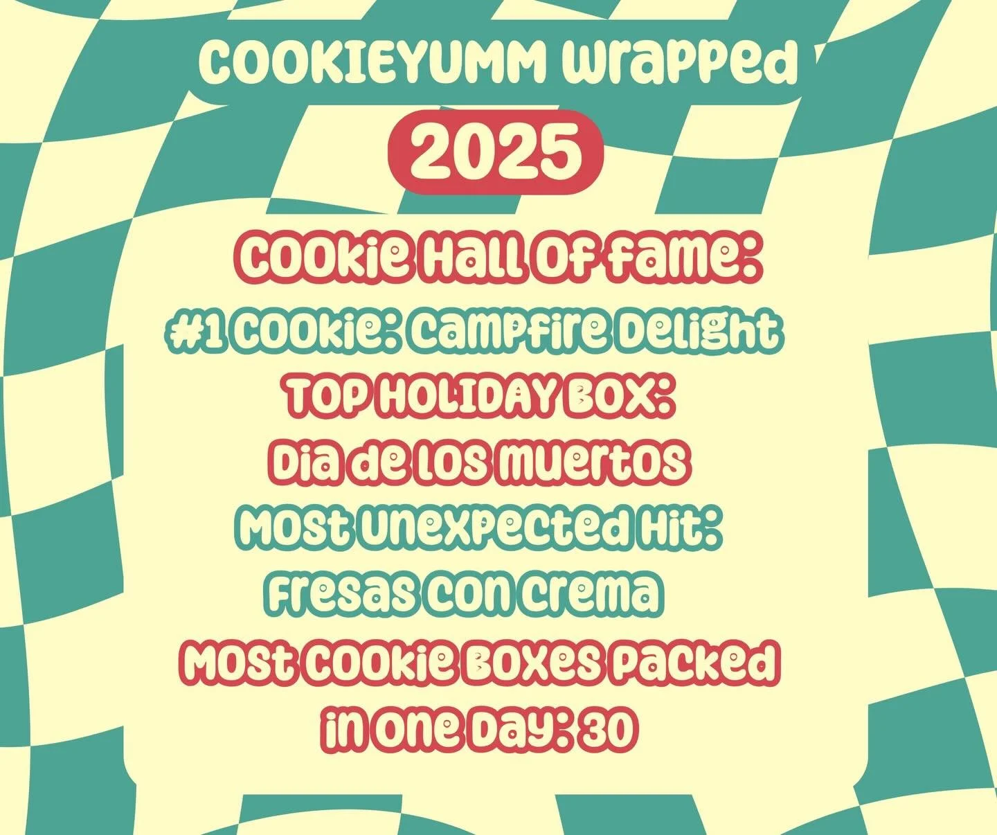 Swipe through our CookieYumm Wrapped! 
Your favorite flavors, our favorite moments, and all the sweetness you helped us create this year.
Here&rsquo;s to an even sweeter 2026!