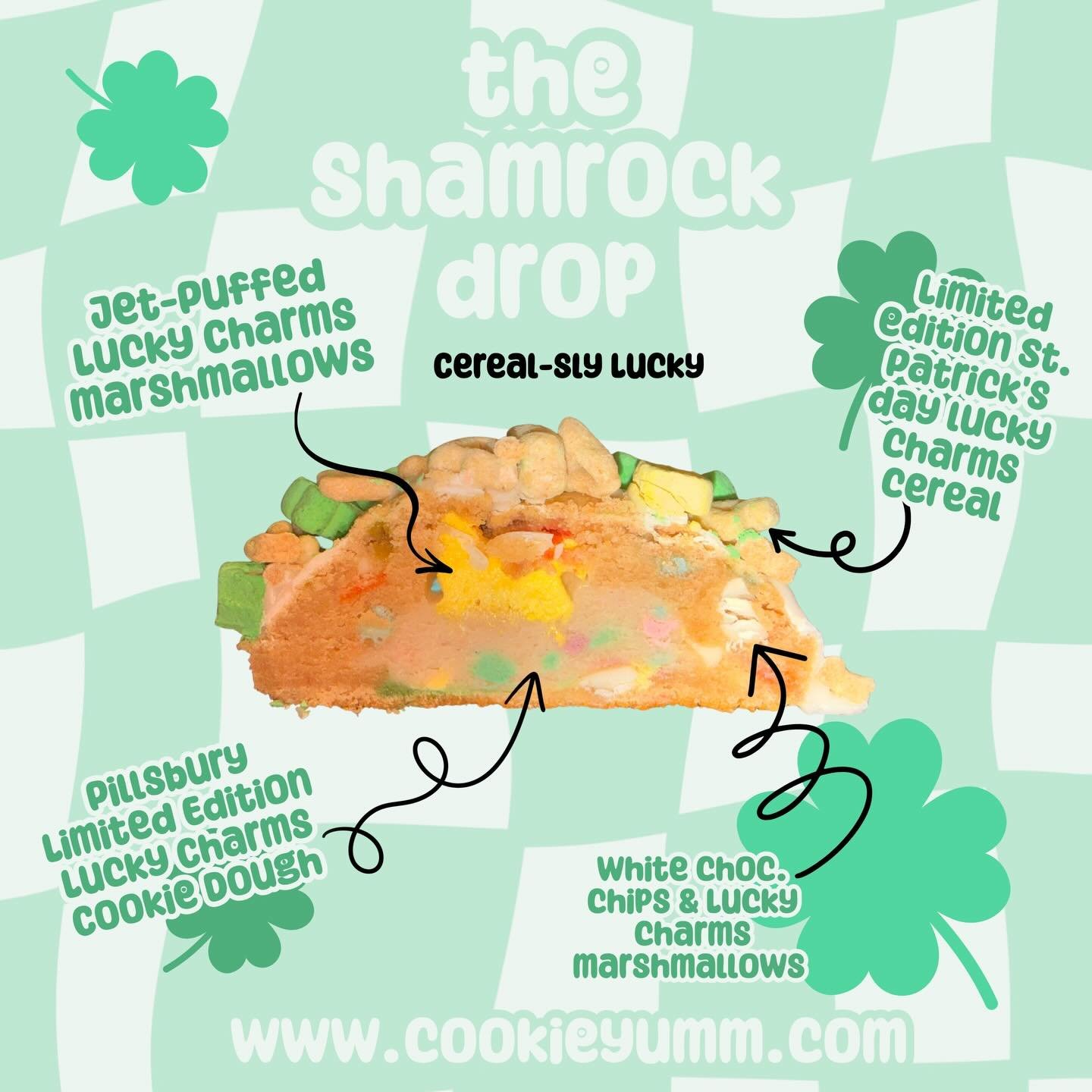 🍀✨ THE SHAMROCK DROP IS HERE ✨🍀

You asked, we stuffed. 😌

Introducing our FIRST EVER stuffed cookie pack, and she&rsquo;s not playing around. Each cookie is DOUBLE the size of our classic cookies and absolutely PACKED full of gooey, over-the-top 