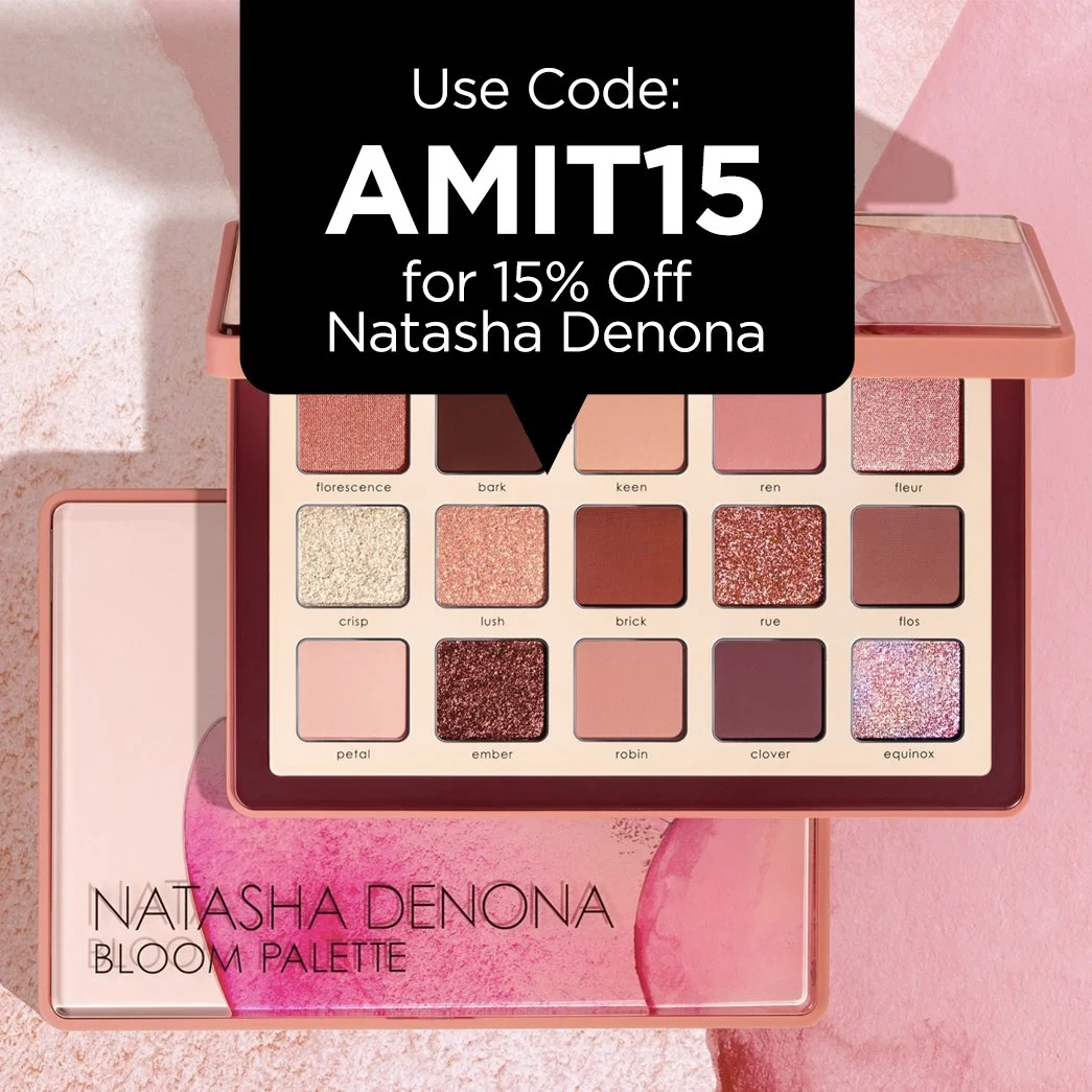 Natasha Denona makeup products with a discount code AMITBEAUTYTALK for 15% off.