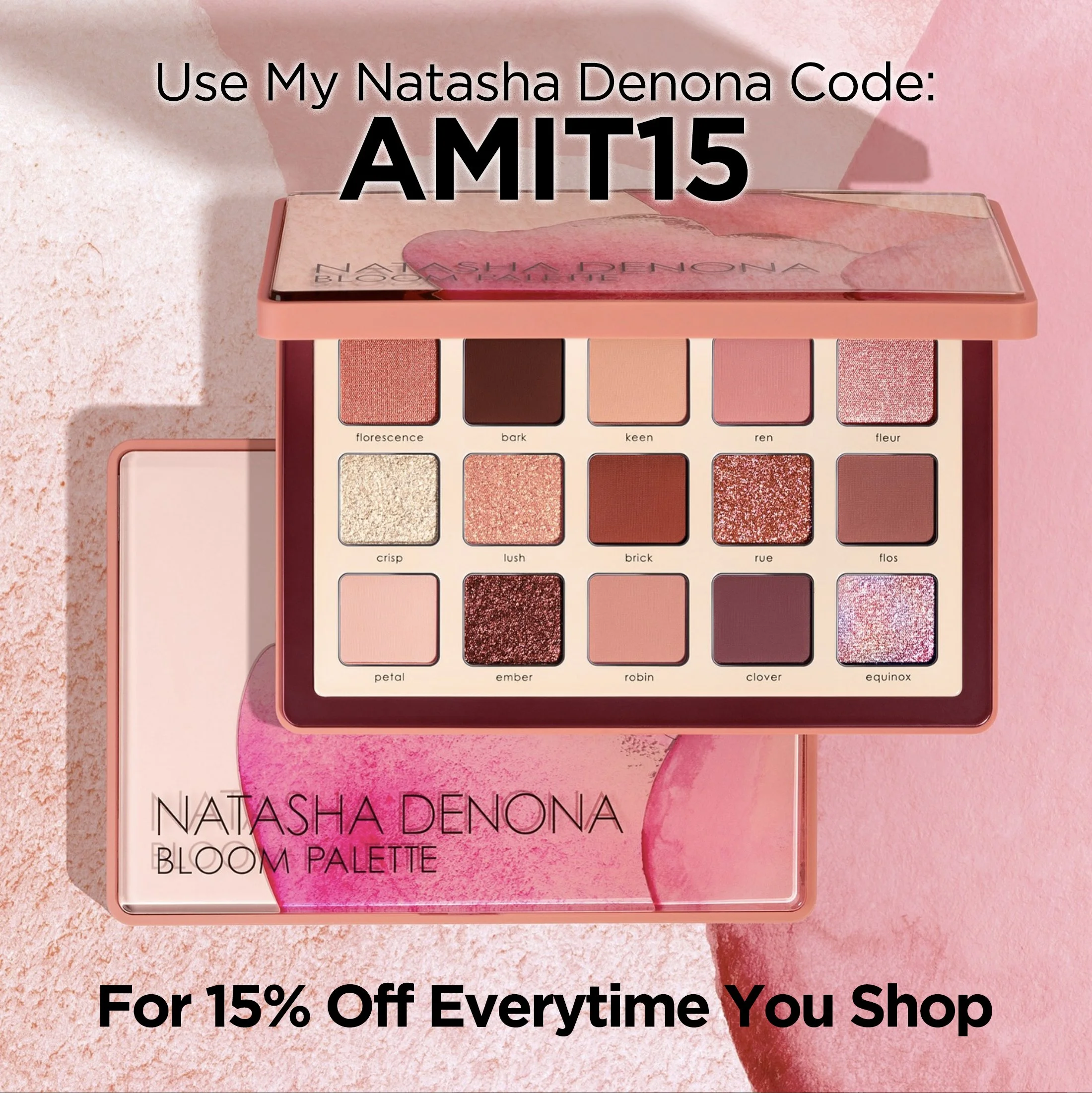 Natasha Denona makeup products with a discount code AMITBEAUTYTALK for 15% off.