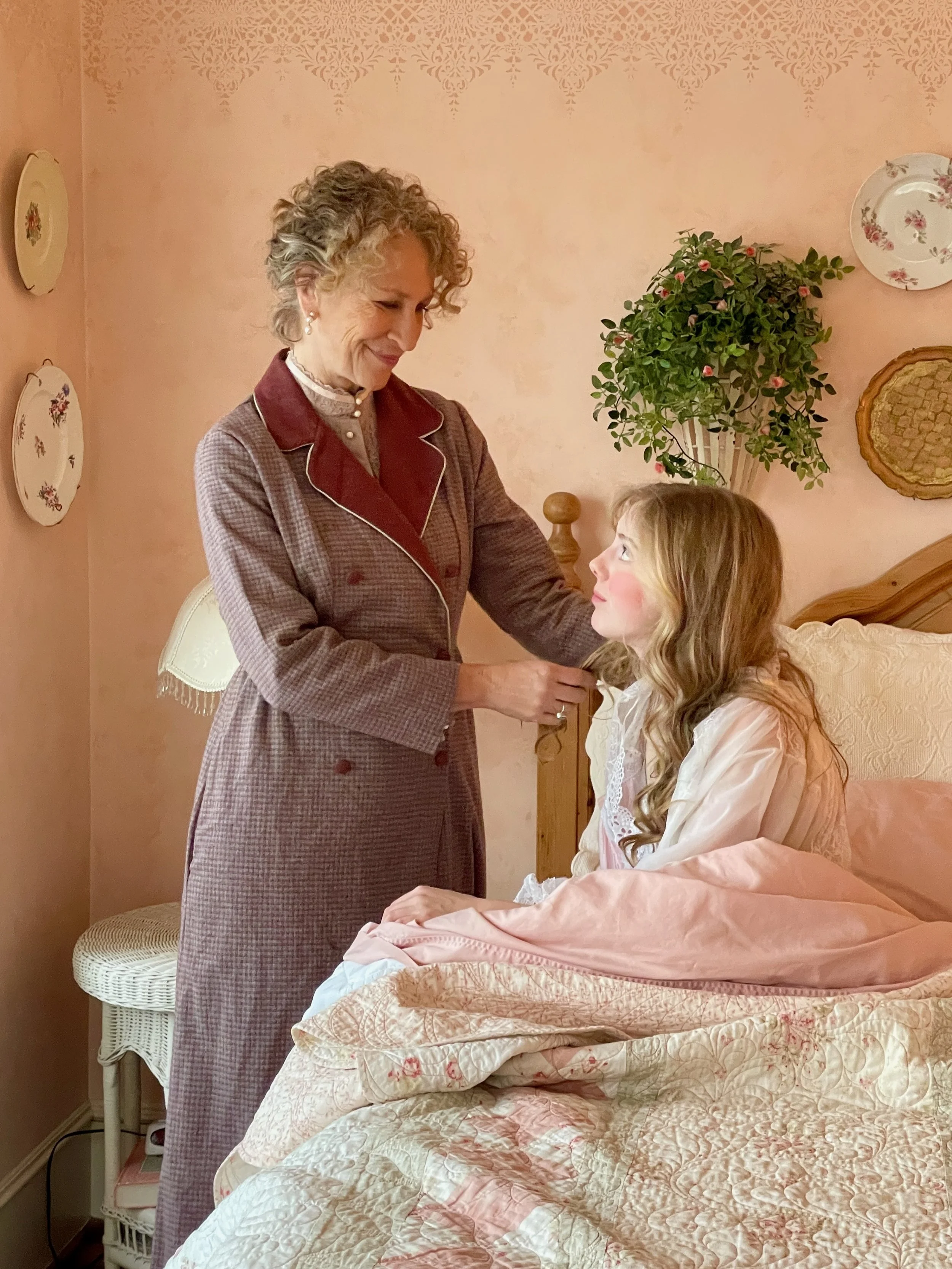 On set for "Letters to a Friend"