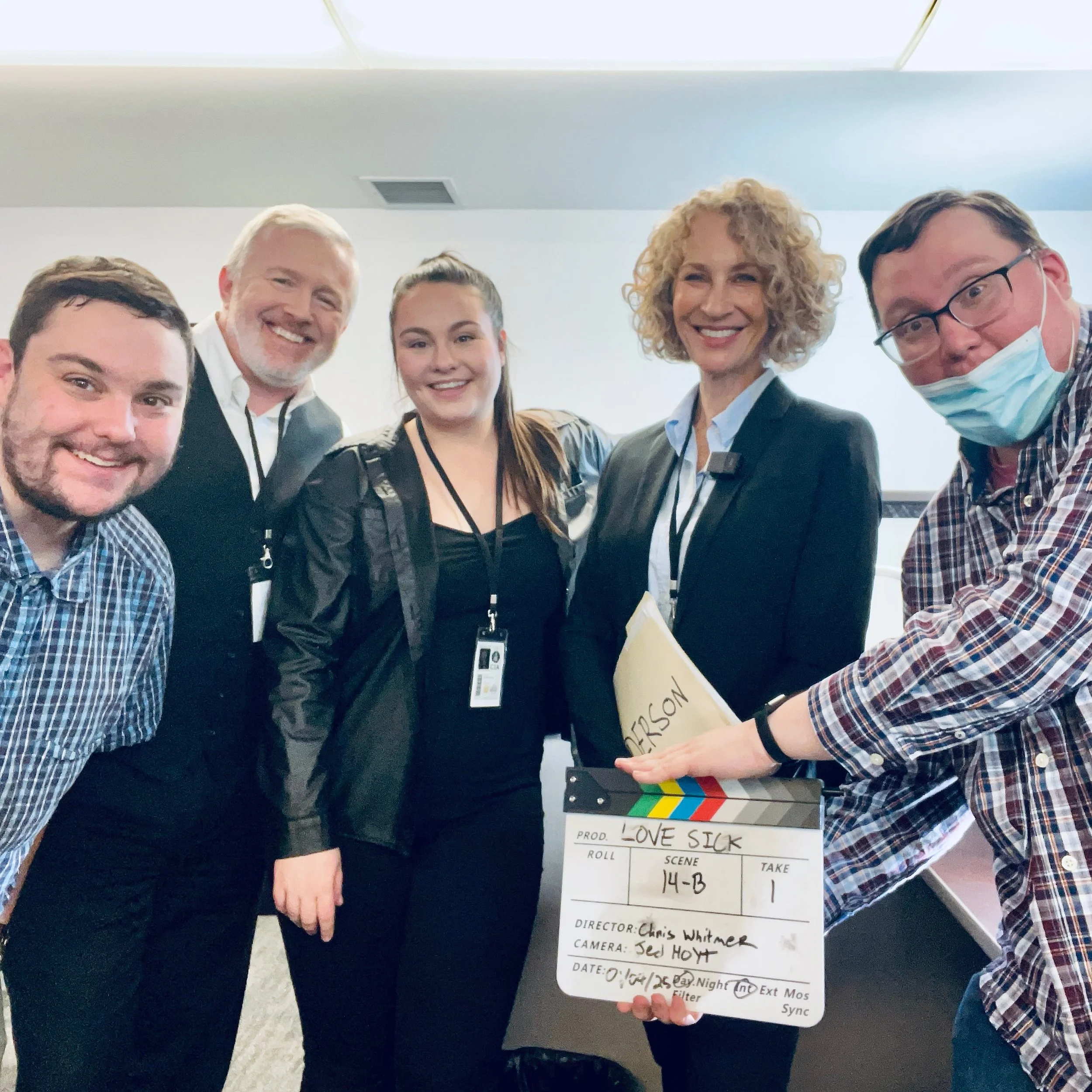 On set for "Love Sick"