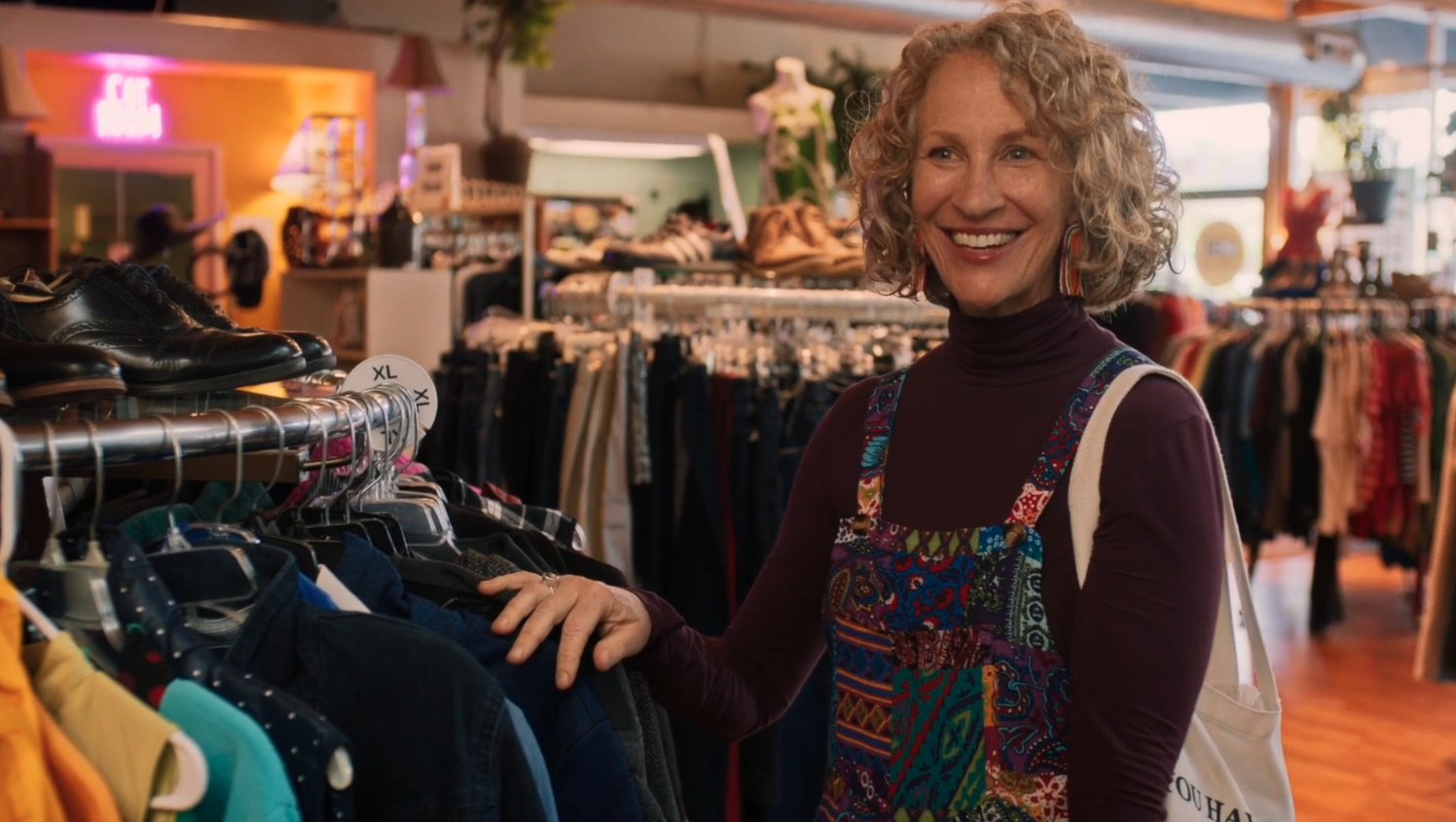 On set for "Sew Into You"