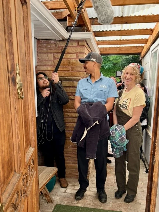 On set for Crosswalk