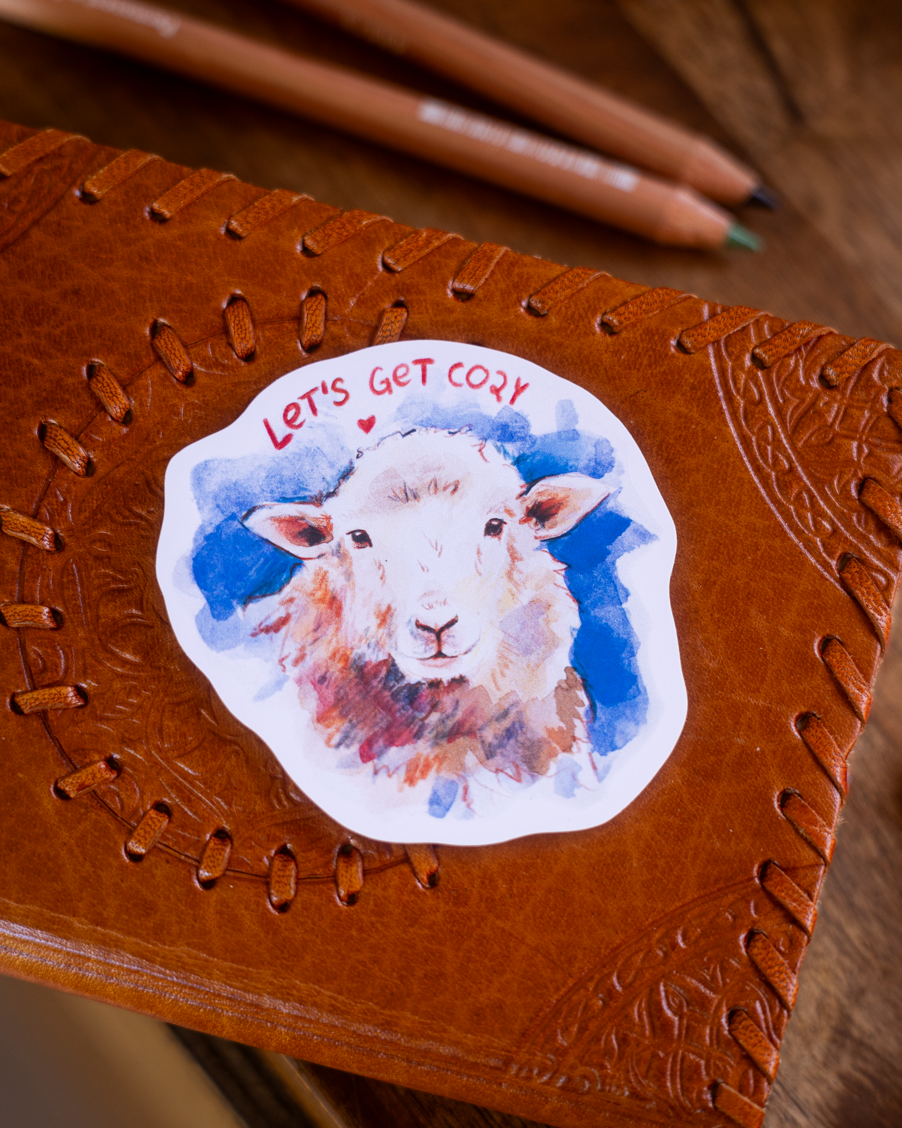 "Cozy Sheep" Vinyl Sticker