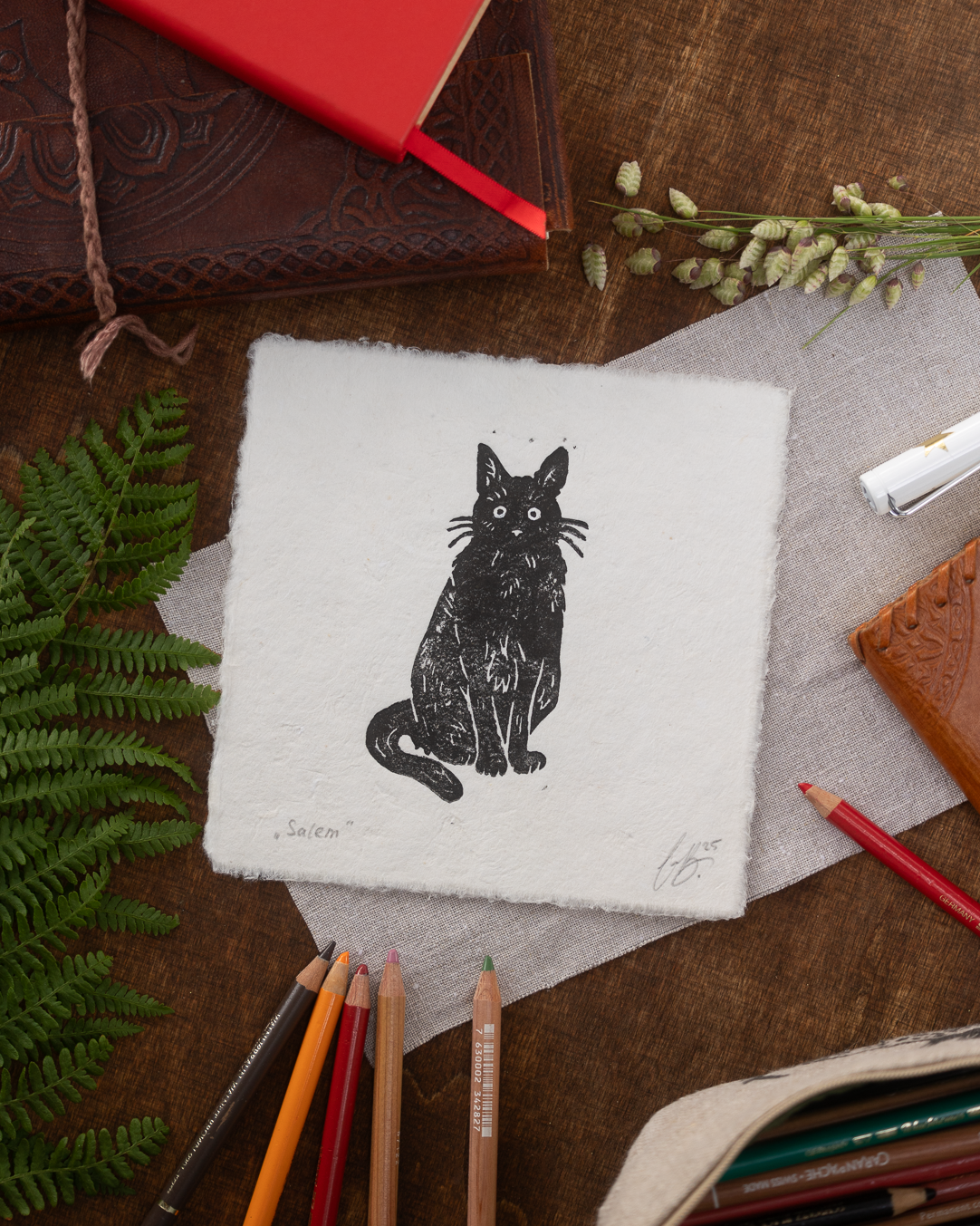 "Salem" Original Linocut