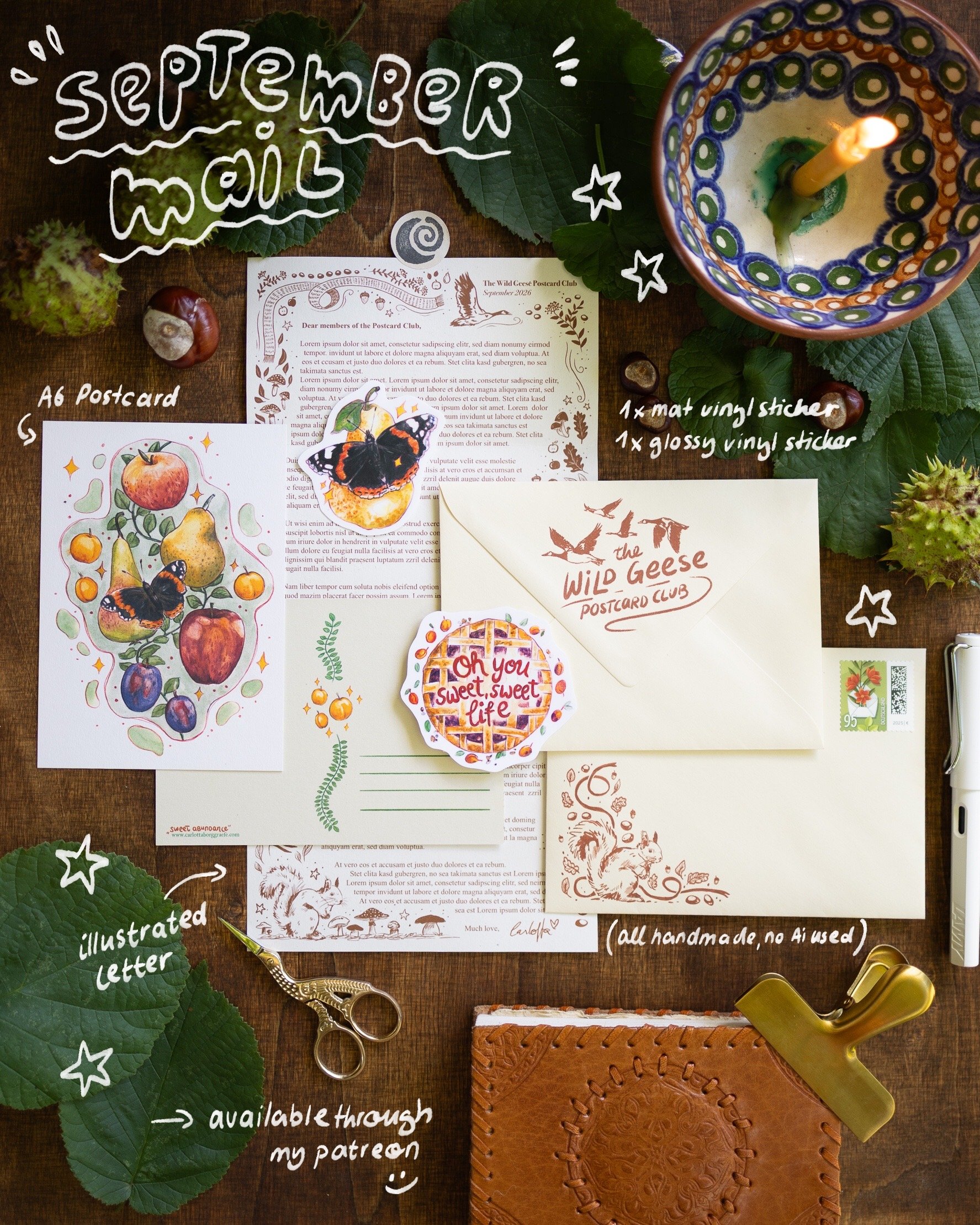 September Catch-Up Mail, Wild Geese Postcard Club