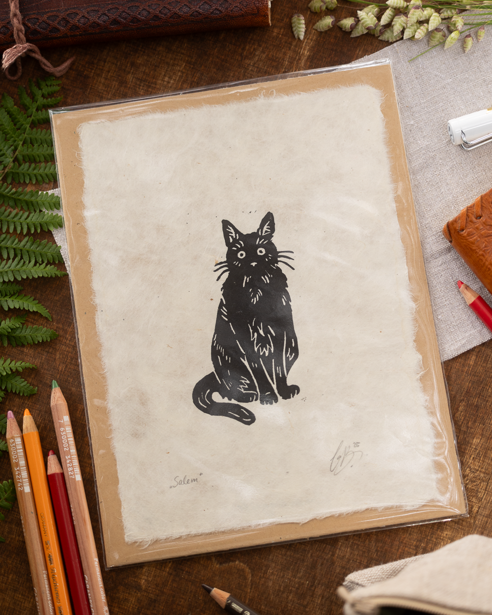 "Salem" Original Linocut