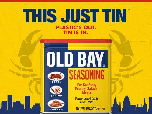 NEW Old Bay tin packaging