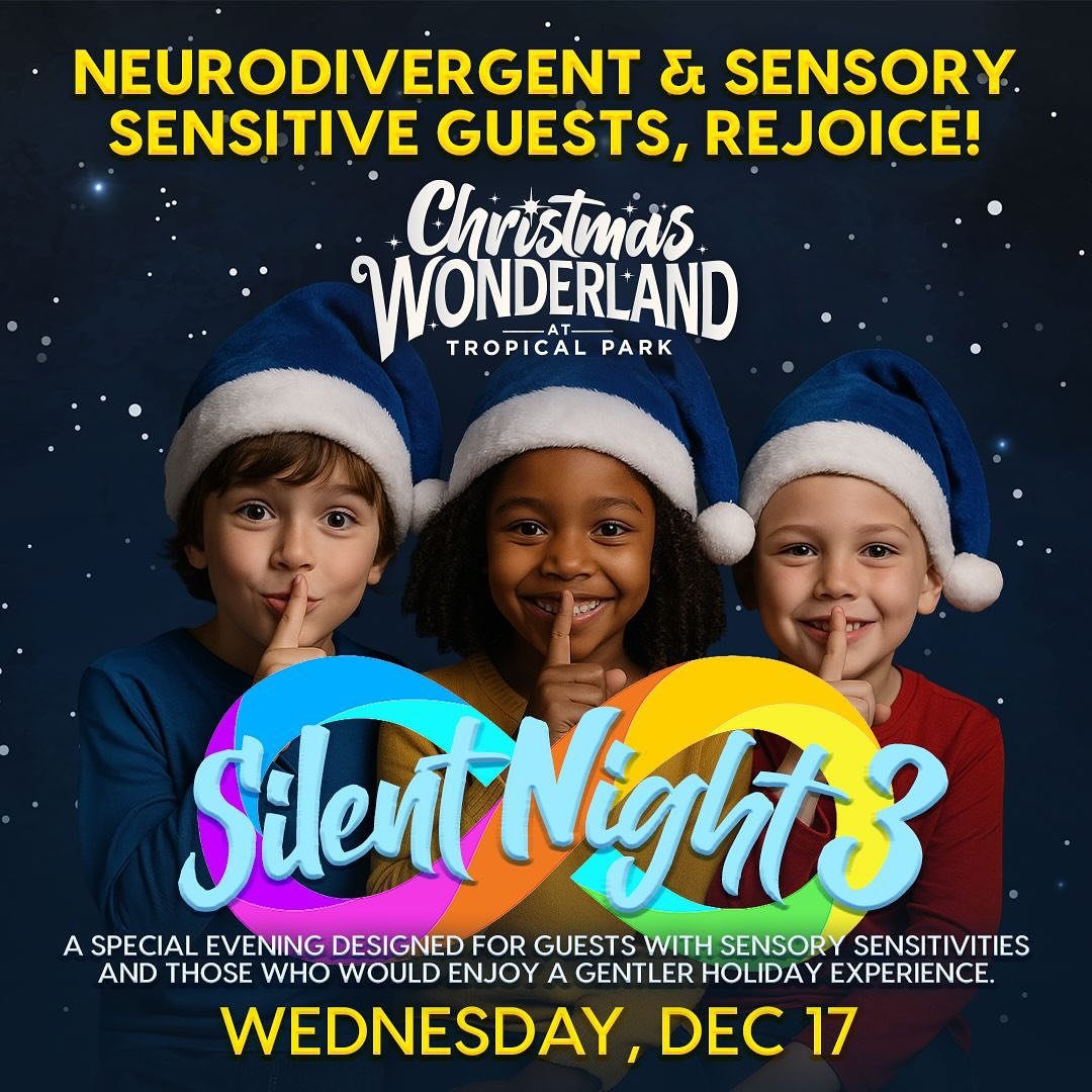 To my local neurodivergent families living in Miami, FL&hellip; Silent Night is BACK! *** GIVEAWAY ***

Join us on Wednesday, December 17th, for another sensory-friendly evening with reduced lights and sound for a calming holiday experience from 5 PM
