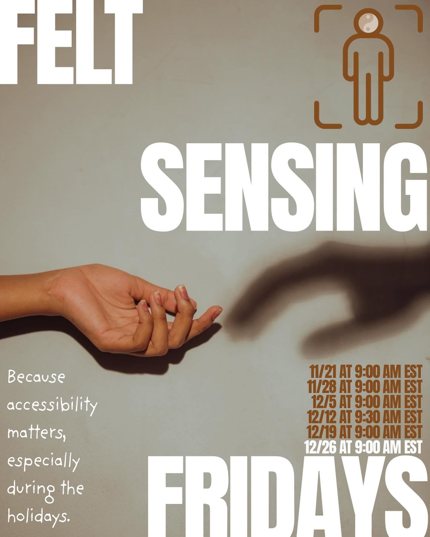 Last Friday, on Felt Sensing Friday, we made space to gently feel the busyness of the holiday season 🎅🏻🕎🎄Instead of pushing past it...we turned toward it.

We slowed down, sensed where it lives in our bodies, and listened for what it needed.

And