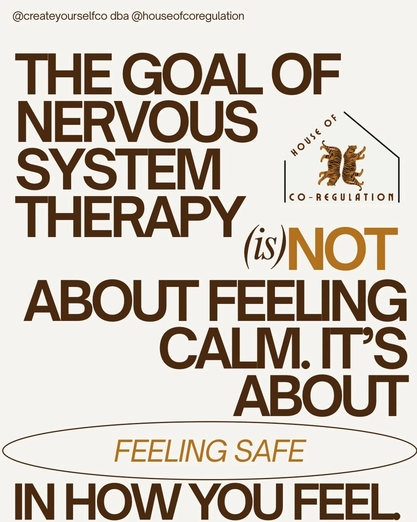 We&rsquo;ve been taught that calm is the goal. That regulation looks like quiet bodies, still hands, compliant behavior.

But calm without safety is just suppression.

At House of Co-Regulation, we&rsquo;re not chasing calm. We&rsquo;re tending to fe