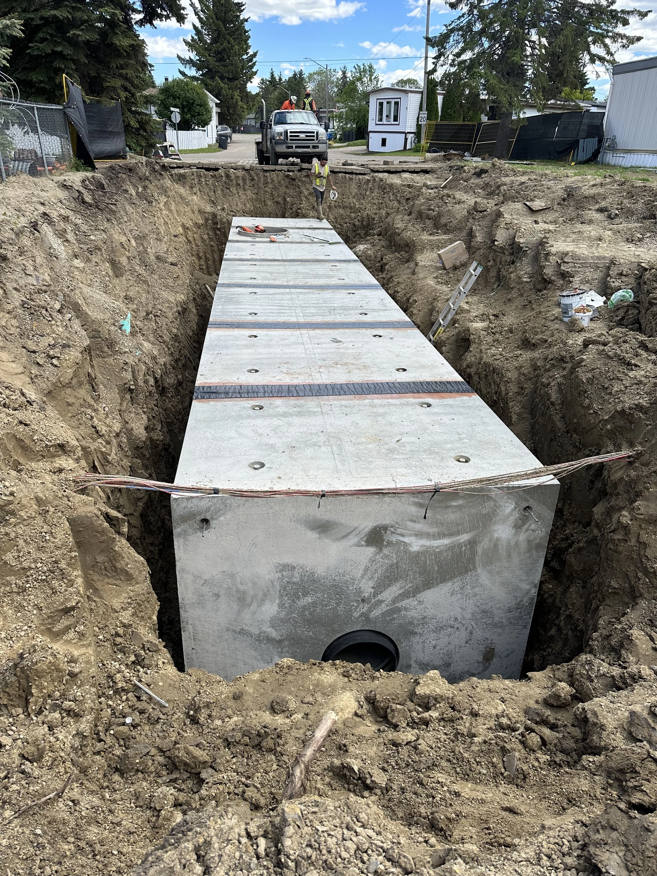 storm tank installation