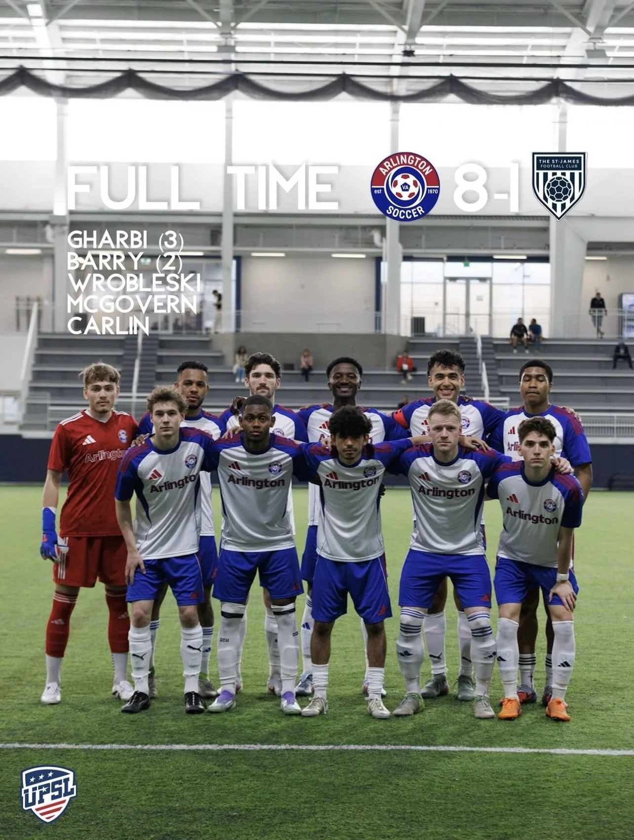 season opener DOMINANCE vs St. James FC with 8-1 Victory; Kareem Gharbi Shines with Hat Trick