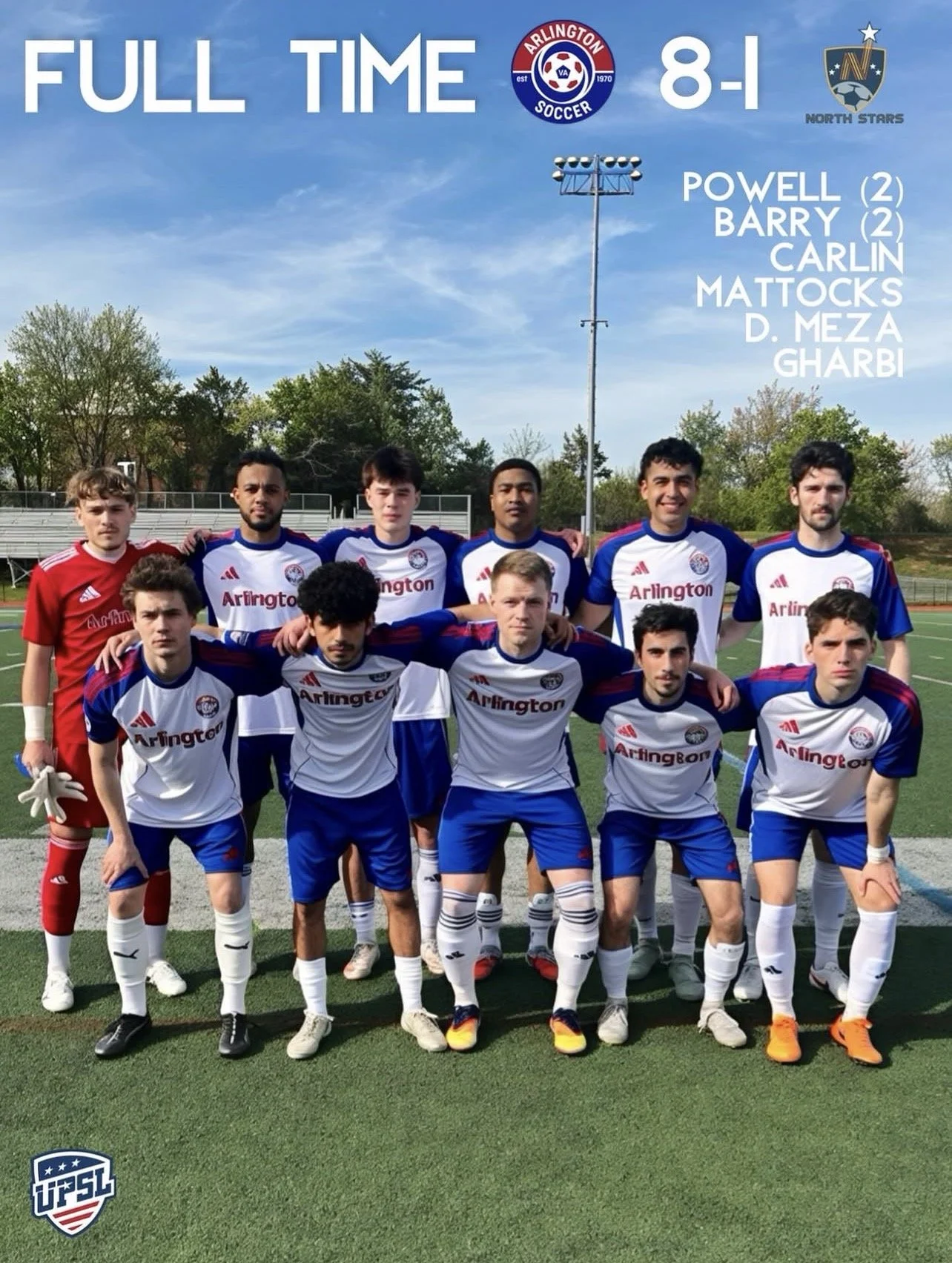 8-1 Win Over North Stars FC; FW Miles Powell had himself a day!