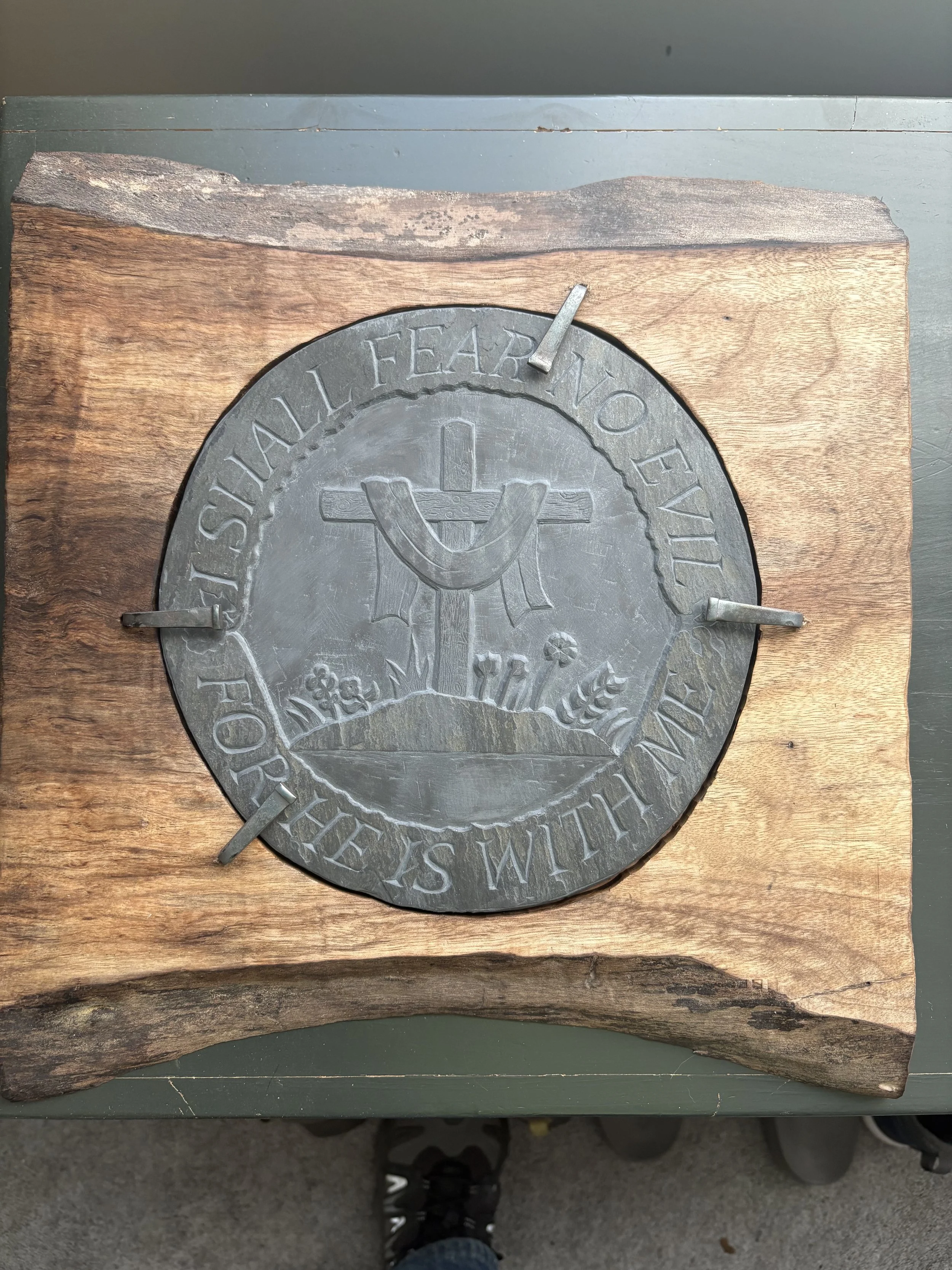 Wooden Religious Plaque