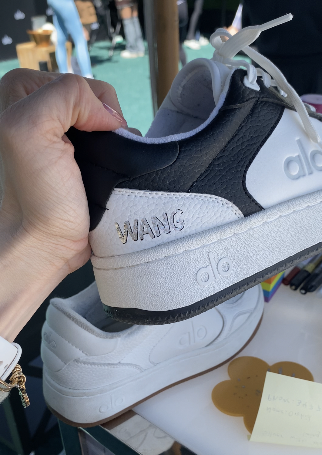 Monogrammed Letters on ALO shoes