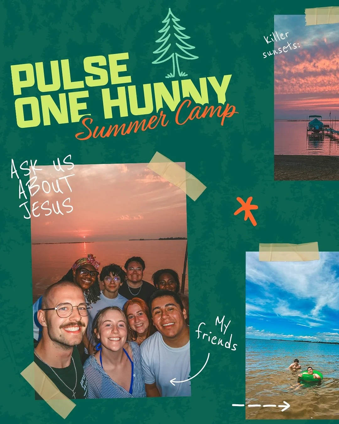Pulse 1Hunny Summer Retreat: ๐
“Perfume and incense bring joy to the heart, and the pleasantness of a friend springs from their heartfelt advice.”
Proverbs 27:9
#camp #friends #jesus #lake #christian