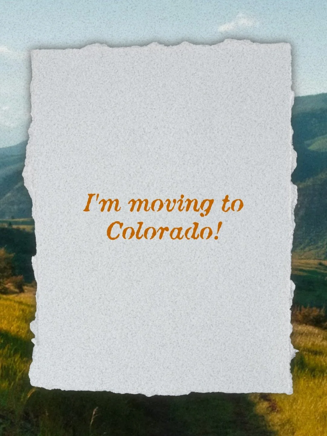 Stepping into a new season with a lot of gratitude. Excited to grow, create, and see what God does next. Colorado, I&rsquo;ll see you soon. ⛰️