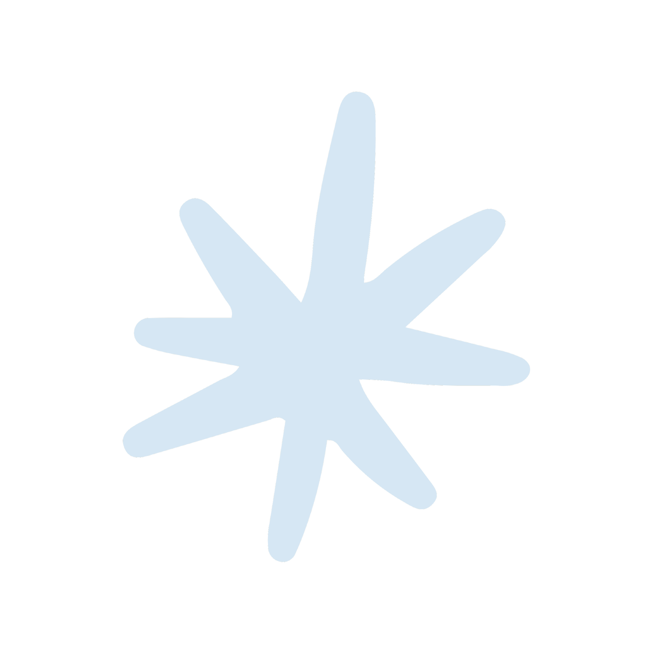 Blue starburst