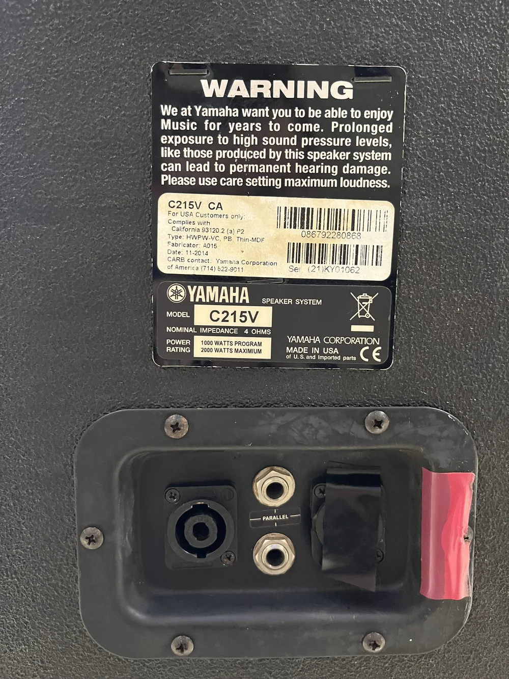Yamaha C215V Speaker — River City Rhythm