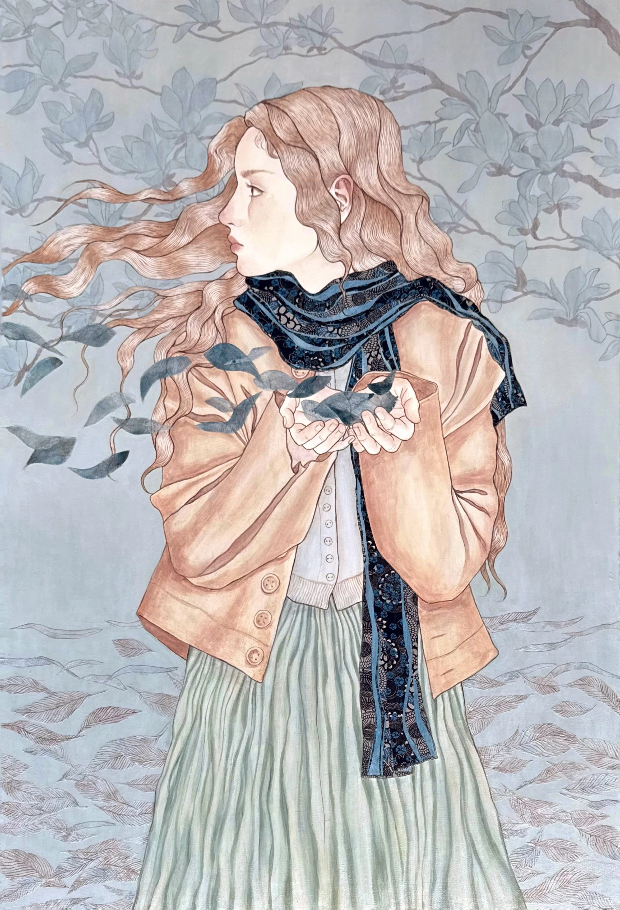 Turn of the Season
24 x 36 in
Acrylic and paper collage on canvas
September 2025