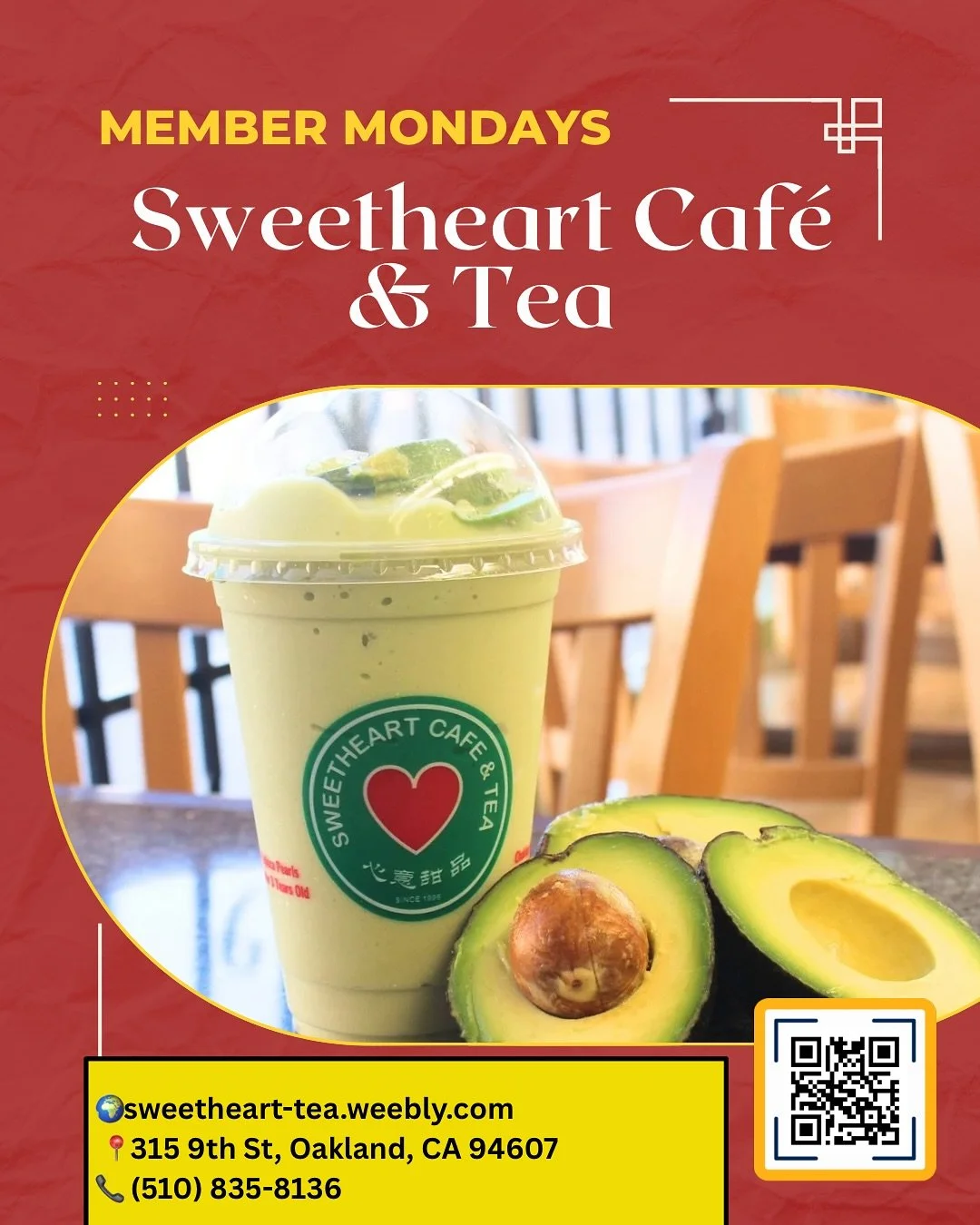 🧋Member Mondays Spotlight 🧋

This week, we are highlighting Sweetheart Cafe @sweetheart_cafe ! Sweetheart Cafe was founded in 1996 and was the first Bubble Milk Tea cafe in the East Bay. For over 20 years, Sweetheart Cafe has been brewing quality t