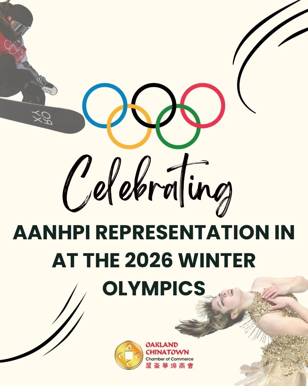 ❄️Celebrating AANHPI representation at the 2026 Winter Olympics❄️
We are thrilled to see so many AANHPI Olympians dominating the ice and snow, showcasing not only incredible talent but the heart, culture, and sportsmanship that will inspire generatio
