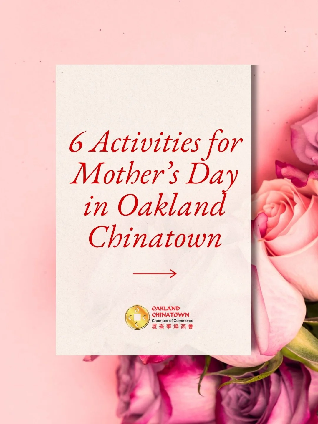 Mother&rsquo;s Day is coming! There are so many family friendly spots in Oakland Chinatown for you to celebrate and prepare your gifts. Stop by and shop local for Mother&rsquo;s Day!

@peonyseafoodrestaurant 388 9th St Ste 288 Oakland CA 94607
Chung 