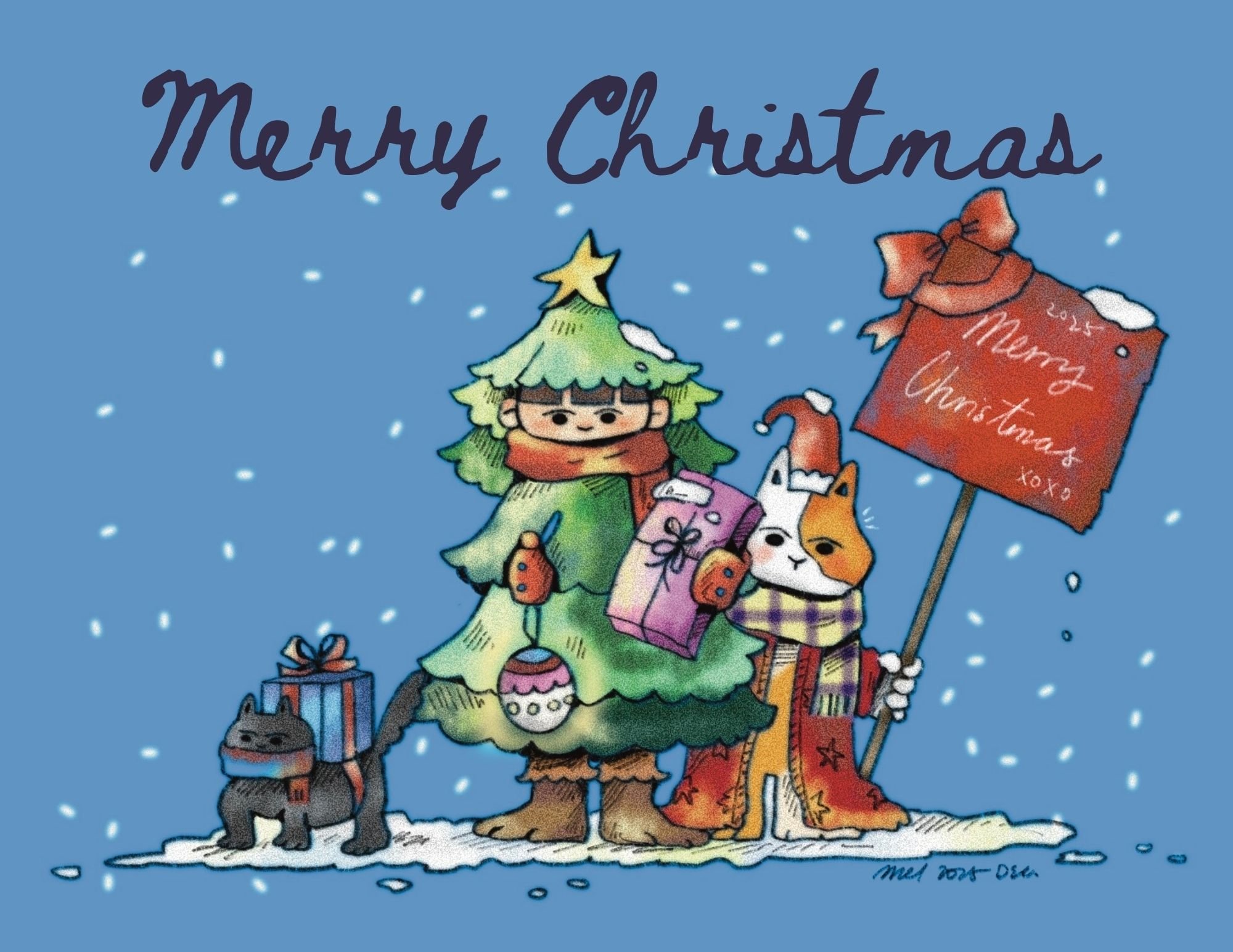 Christmas Card B (Blue) 