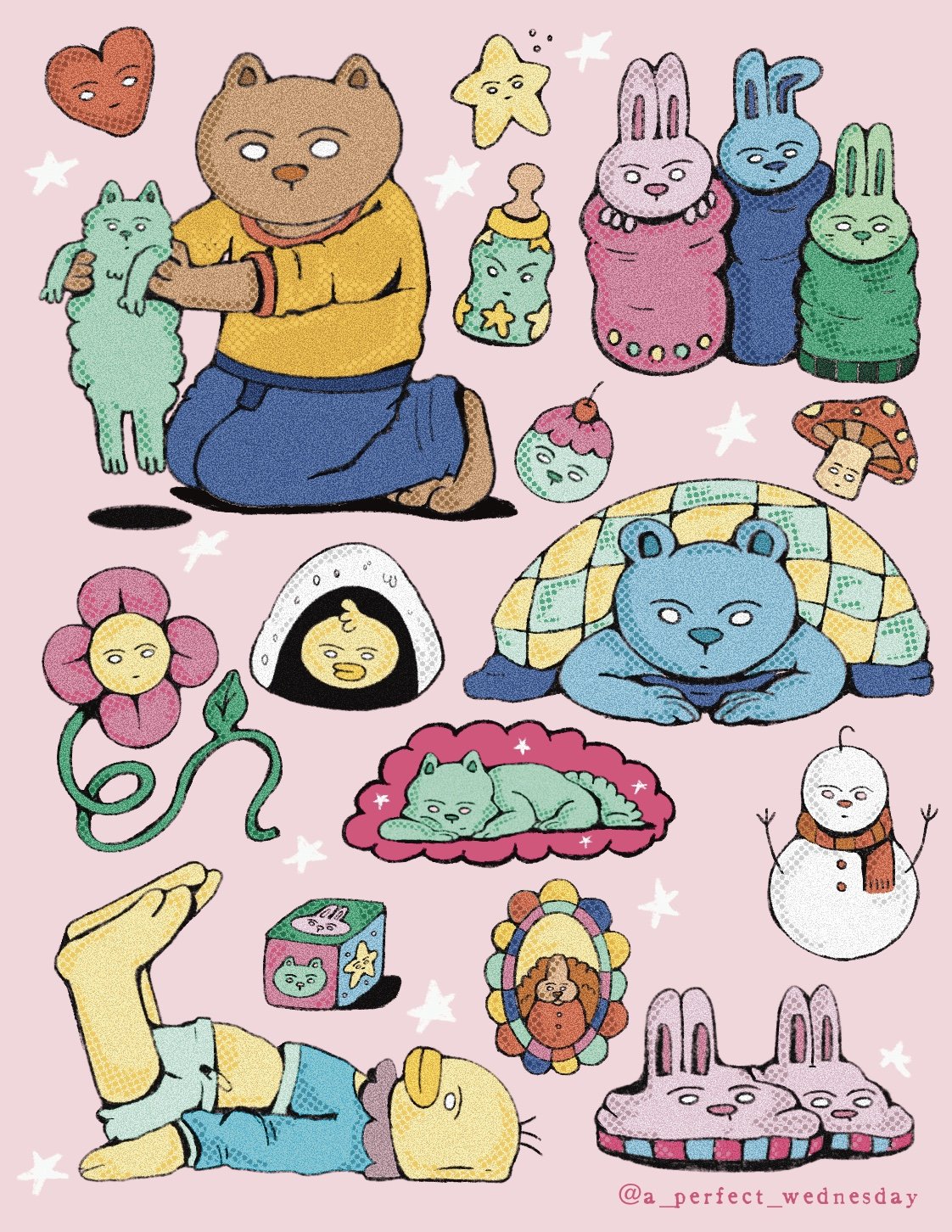 The Spring stickers sheet