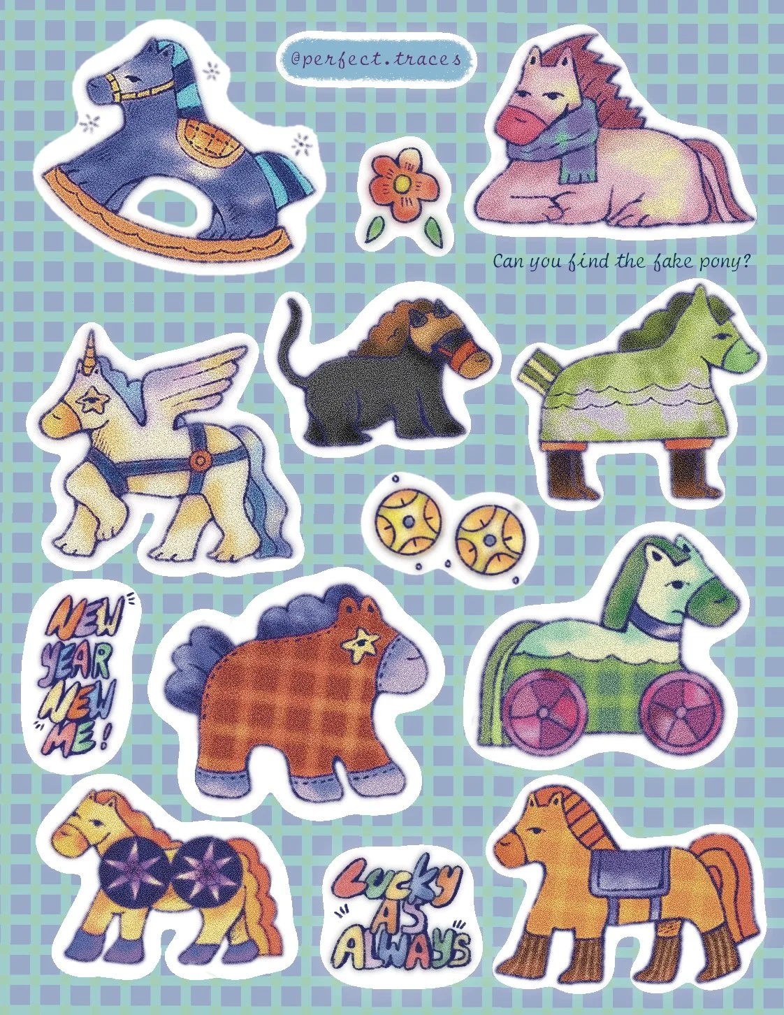 2026 new year stickers sheet