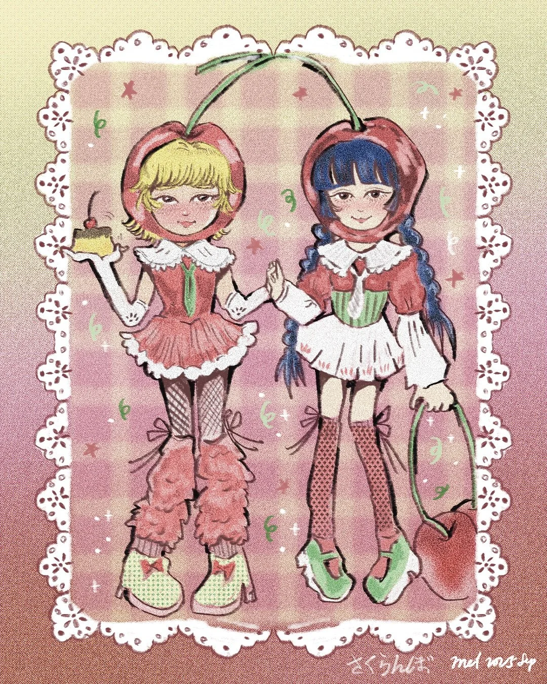the cherry twins ( from the i love you Cherry much poster)