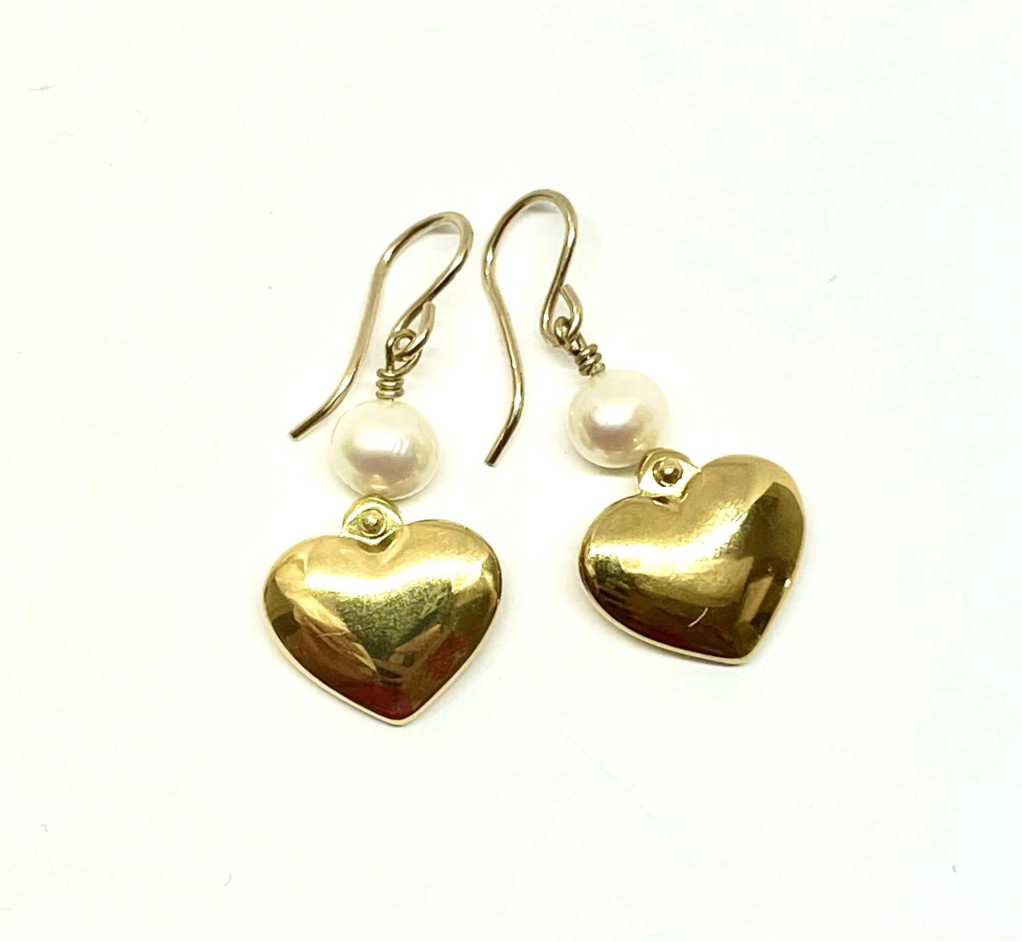 Heart Pearl Earrings