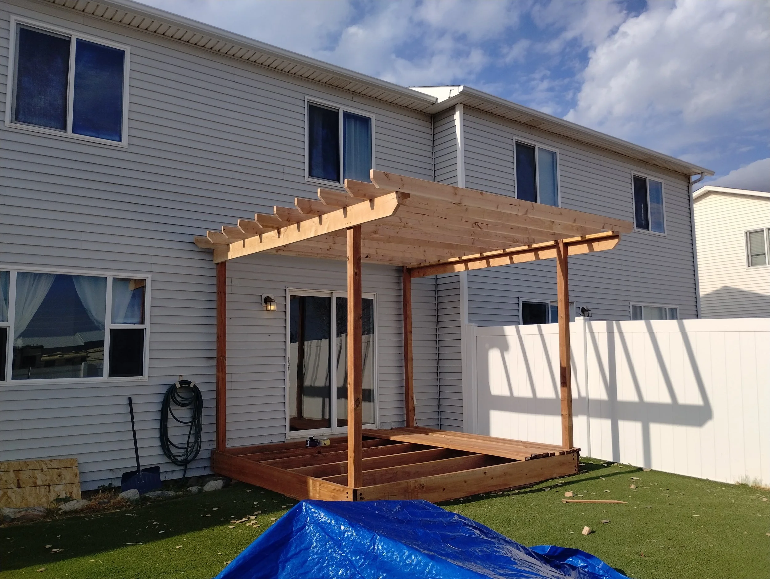 deck boards going in