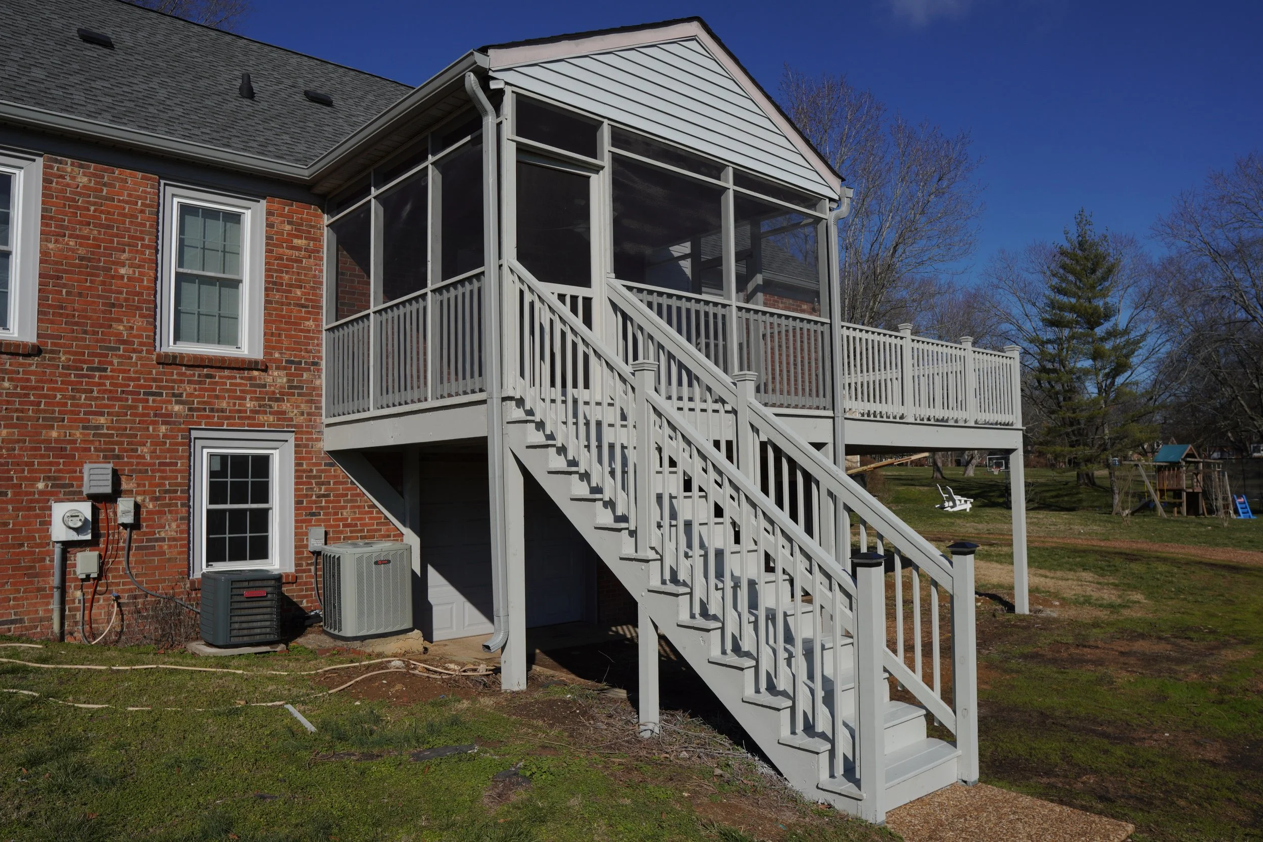 After image of a wood Deck refinished with new Cabot's solid deck stain in Cottonwood neighborhood,, Franklin, Tennessee