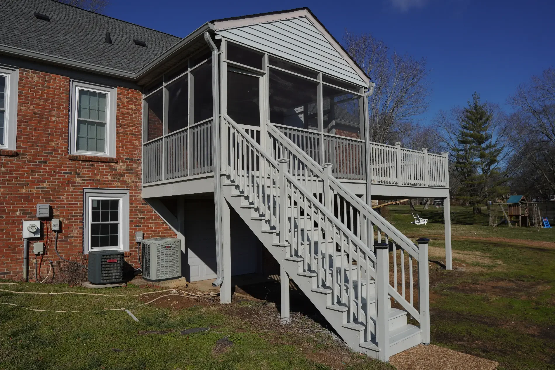 After image of a wood Deck refinished with new Cabot's solid deck stain in Cottonwood neighborhood,, Franklin, Tennessee