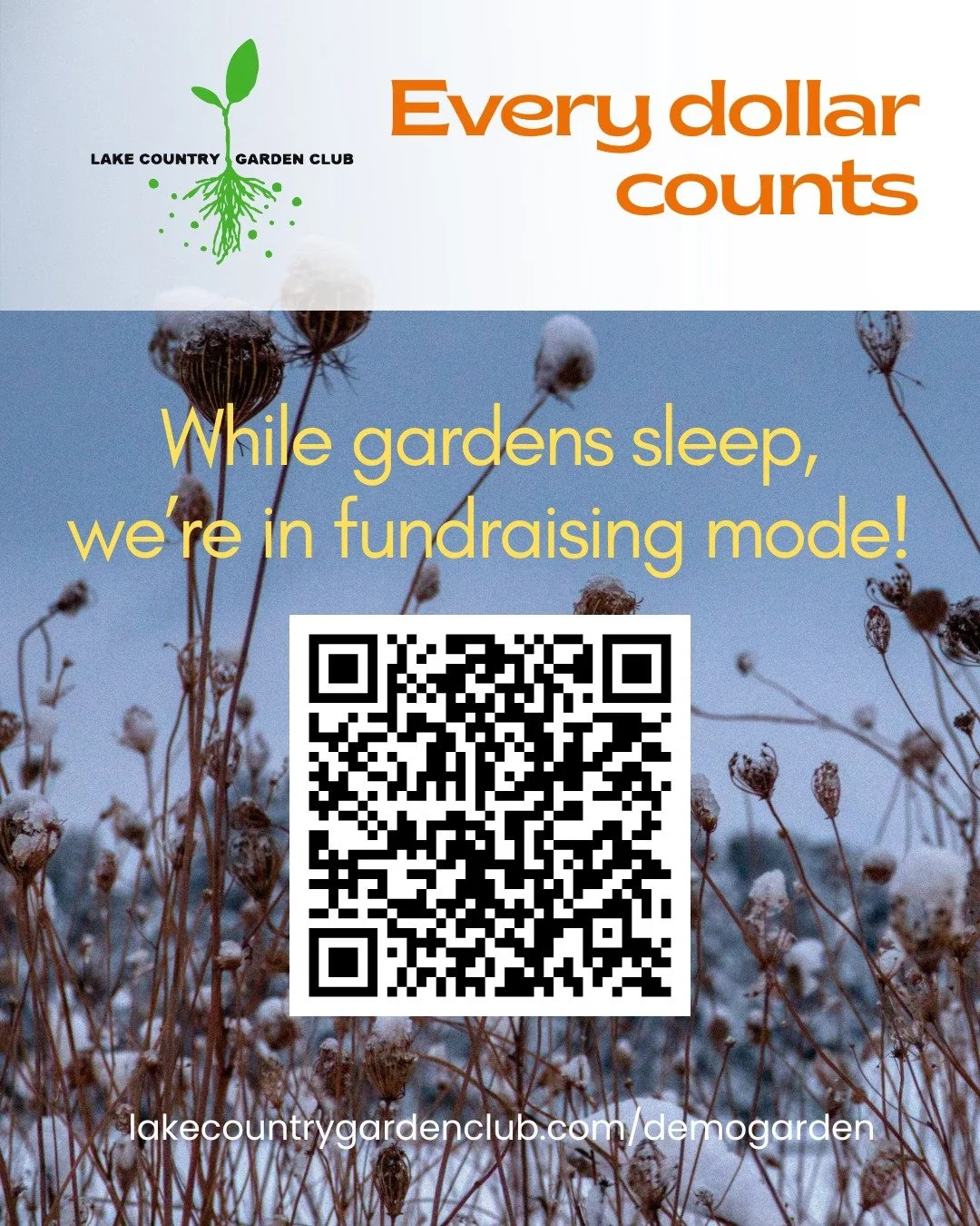 A beautiful garden begins long before the first plant goes in the ground. 
This winter, we&rsquo;re raising funds for the essential groundwork that will help our Demonstration Garden bloom in spring.

Every dollar we raise now helps us kickstart the 