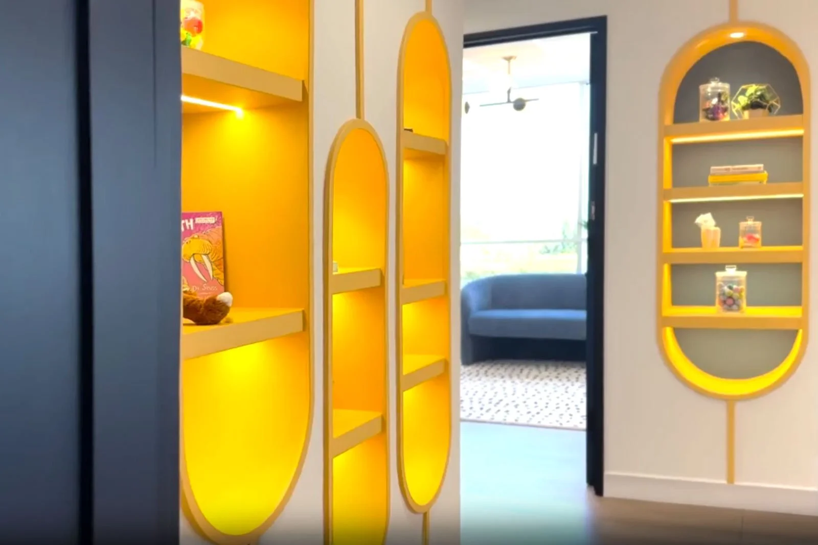 Prize and education zones for pediatric dental office