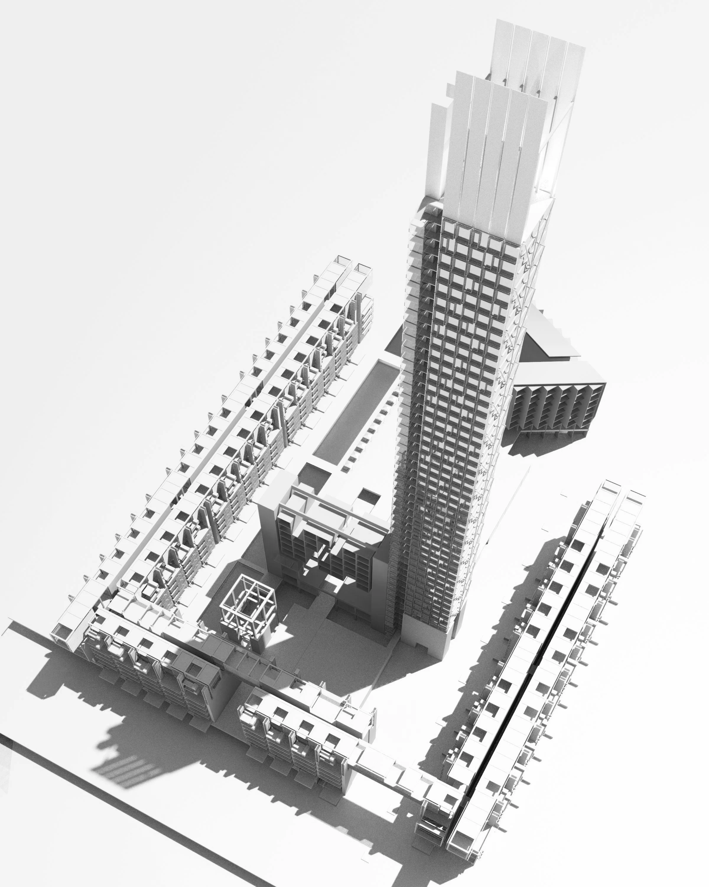 Bushells Factory Redevelopment Competition AJC Architects 2015 I Built form study