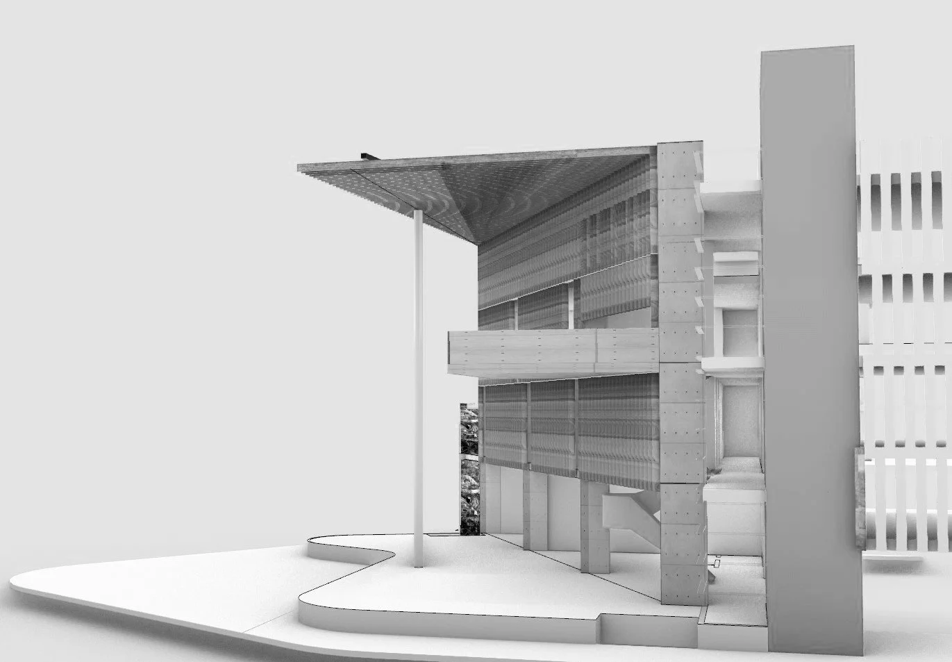 Wilberforce Carpark and Community Centre 2018 I Facade and Plaza space study