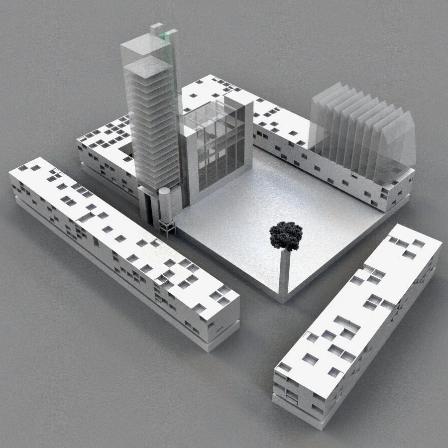Bushells Factory Redevelopment Competition AJC Architects 2015 I Built form study