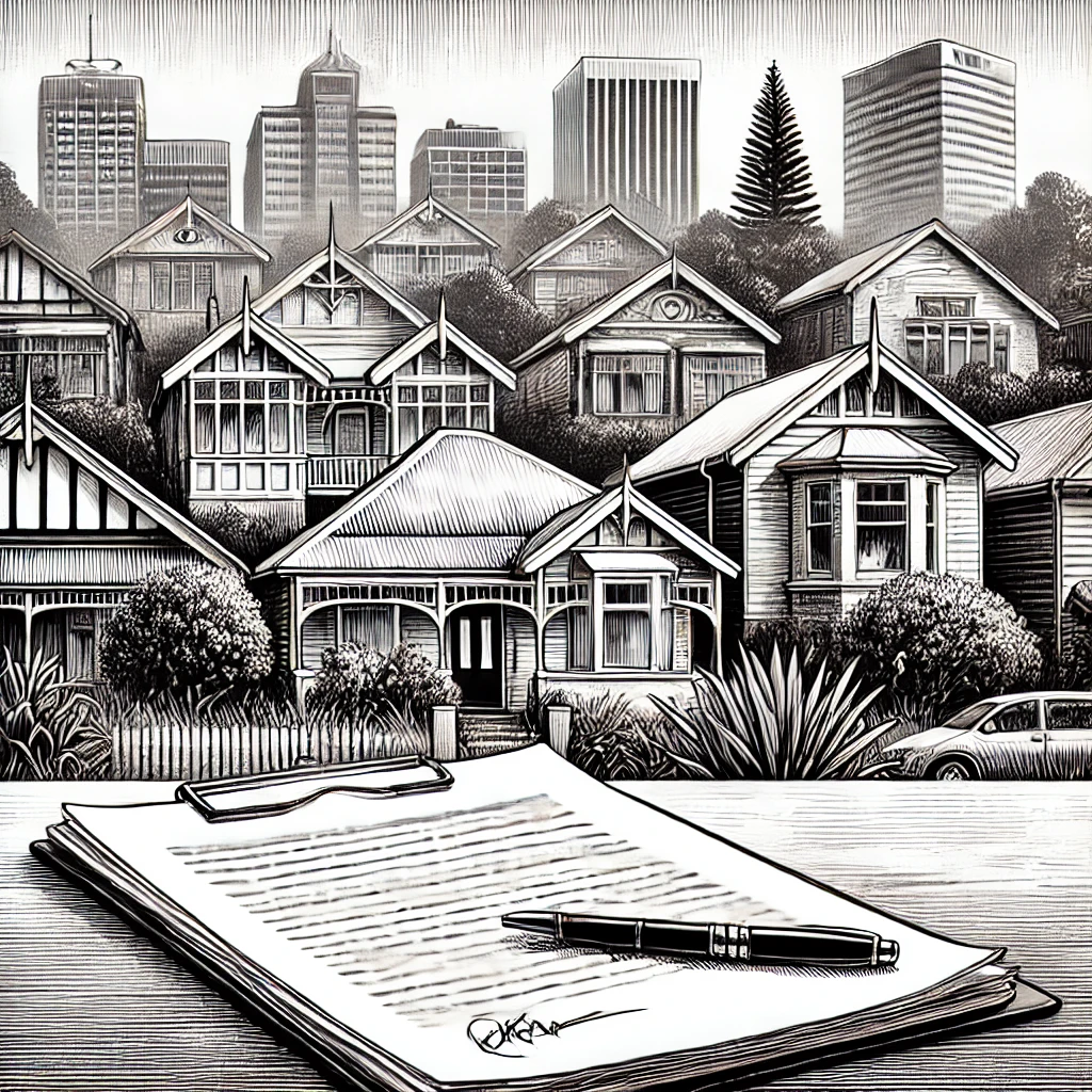 Picture of a New Zealand urban street scape showing the interaction between planning development and resource management