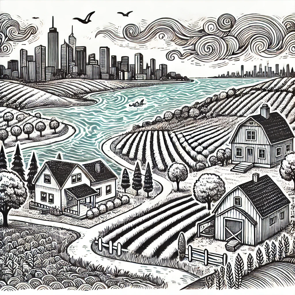 Picture of urban and rural natural resources