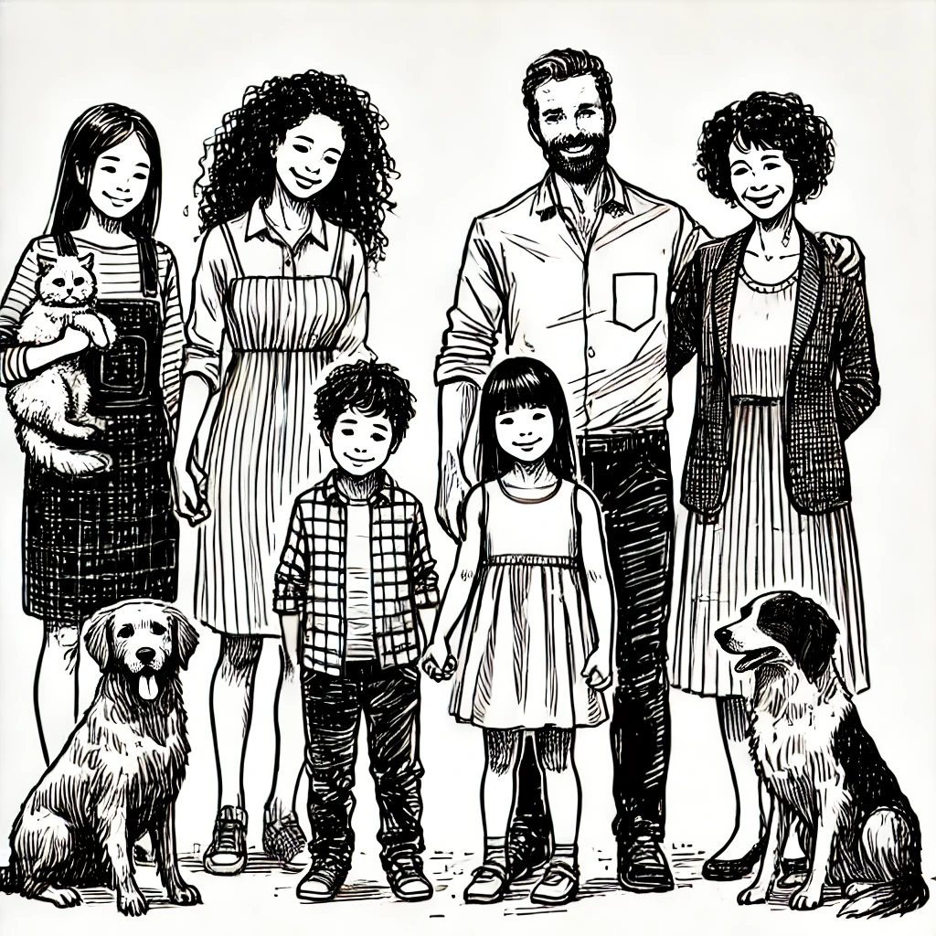 Picture of a diverse family